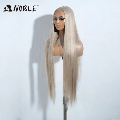 Noble Cosplay Wigs For Black Women Straight Synthetic Lace WIg 38 Inch Ombre Blonde Lace Wig Cosplay Blonde Synthetic Lace Wig