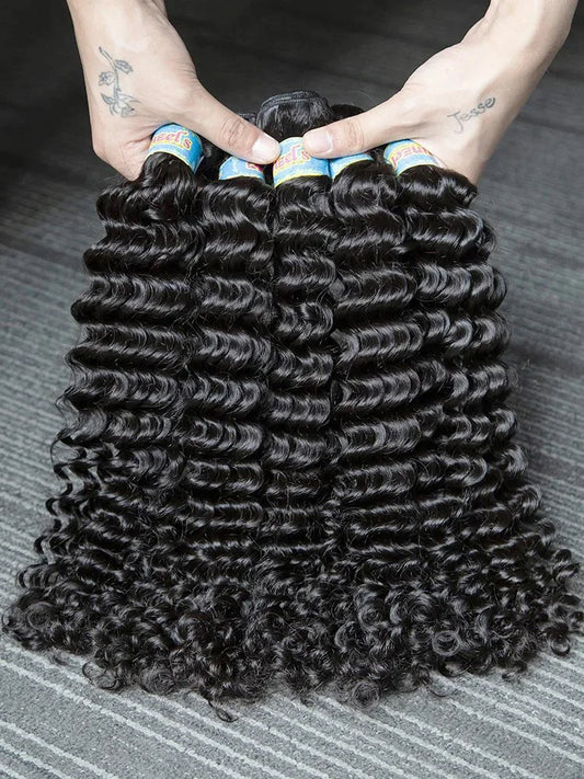 Burmese Loose Curly 100% Human Hair Bundles 30 34 Inch Deep Wave Bundles Human Hair Water Wave Remy Raw Extensions Hair Weave