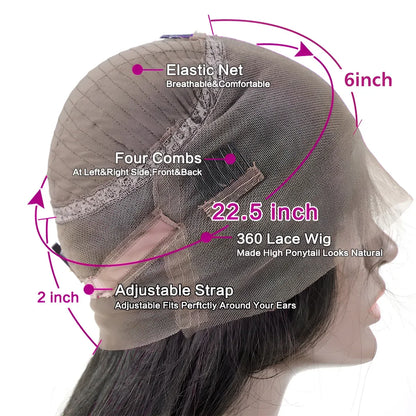 Human Hair Afro Kinky Curly 360 Full Lace Wig Preplucked with Curly Baby Hair 13x6 13x4 HD Transparent Lace Frontal Glueless Wig