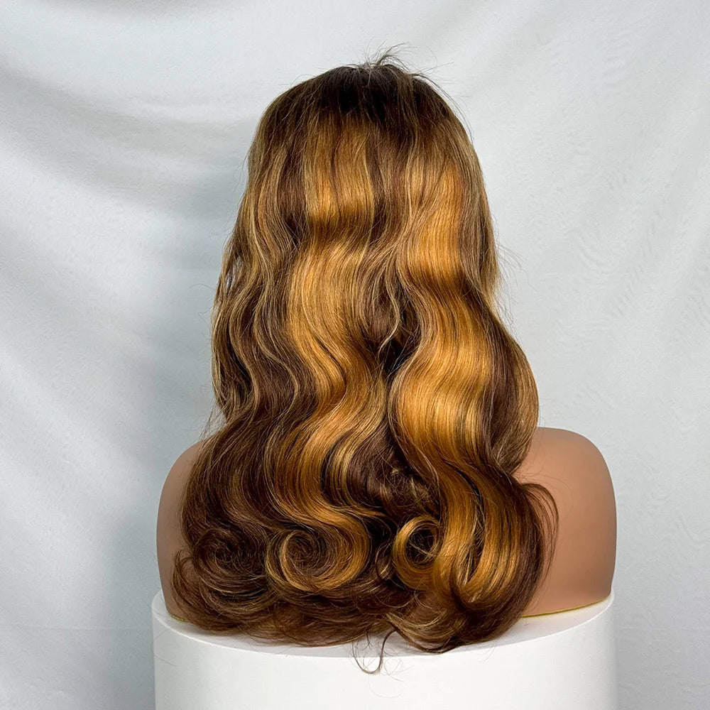 230% Density 12A Hair 20 Inches Body Wave Big Wavy Curly Human Hair Wig 13x4 Transparent Lace Front Human Hair Wig