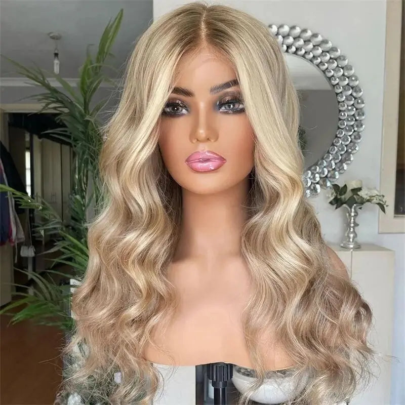 Hot Good Quality Human Hair Wigs Ombre Brown Blonde 13x6 Virgin Hair Wig