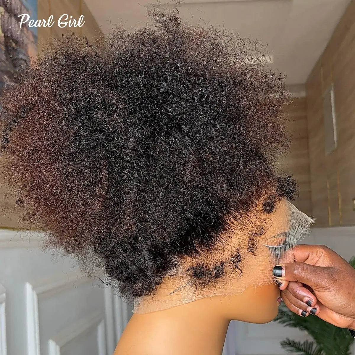 Human Hair Afro Kinky Curly 360 Full Lace Wig Preplucked with Curly Baby Hair 13x6 13x4 HD Transparent Lace Frontal Glueless Wig