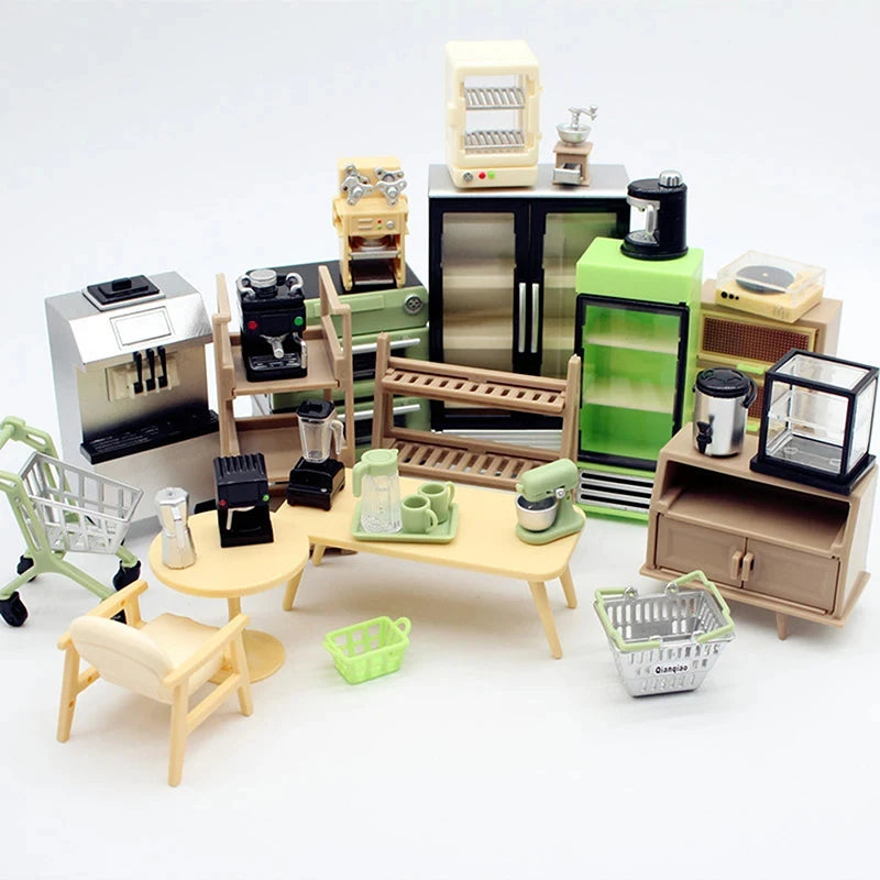 1:12 Scale Miniature Dollhouse Coffee Machine Accessories Blender Juicer Appliance Model Doll Furniture Play Mini Kitchen Toy