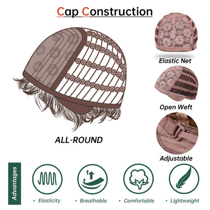 Long Straight Ombre Brown Synthetic Wigs with Bangs Brown Layered Wig Cosplay for Women Afro Daily Natural Hair Heat Resistant