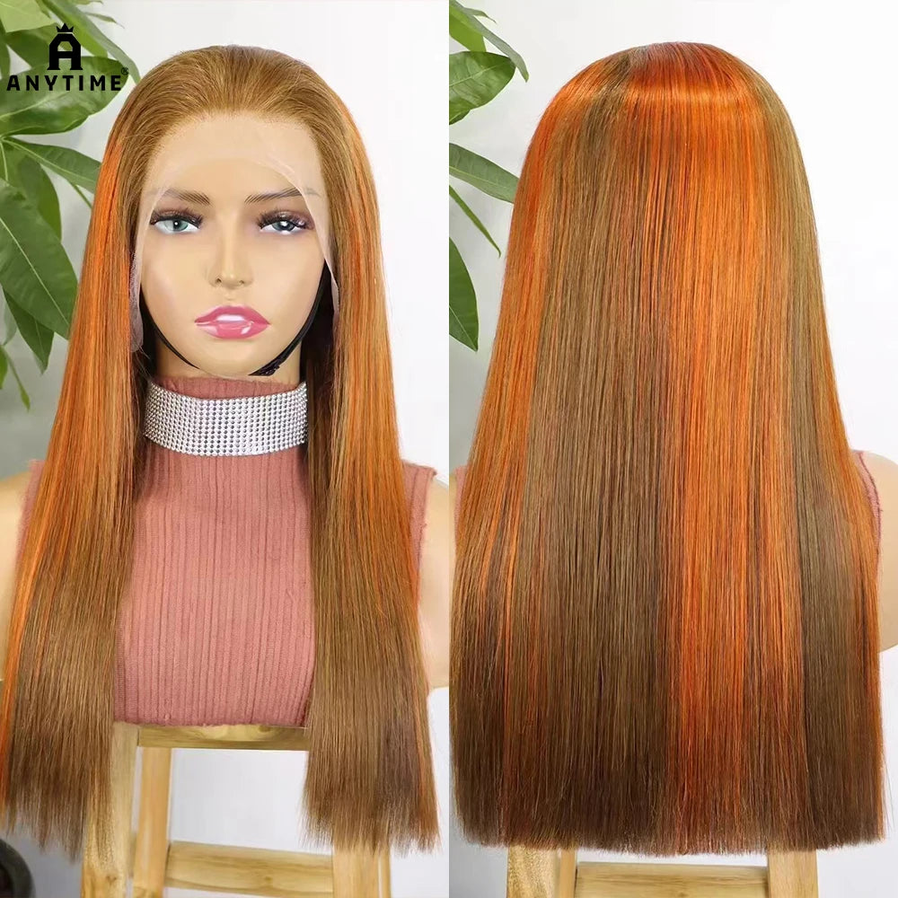 Double Drawn 13x4 Transparent Lace Front Human Hair Wig 12A Hair 350% Density Straight Human Hair Wig Frontal Wigs for Women