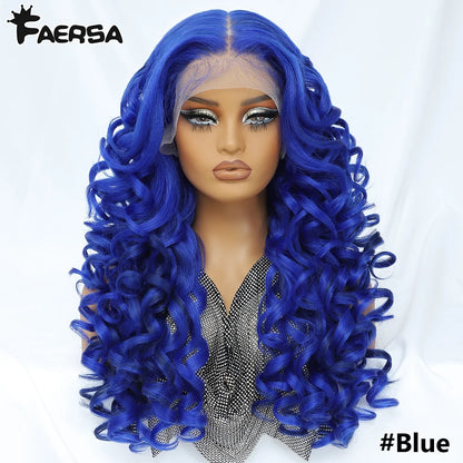 Latisha Synthetic HD Lace Front Wigs Curly Pre Plucked Lace Frontal Wig with Bangs for Women Highlight 13X6 13X5X1 with Babyhair