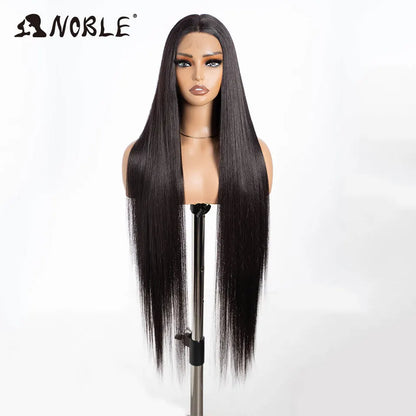 Noble Cosplay Wigs For Black Women Straight Synthetic Lace WIg 38 Inch Ombre Blonde Lace Wig Cosplay Blonde Synthetic Lace Wig