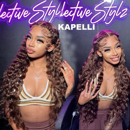 Brown Bundles Human Hair Loose Wave Human Hair 1/3/4 Bundles 100% Unprocessed Brazilian Virgin Hair Loose Deep Hair Extensions