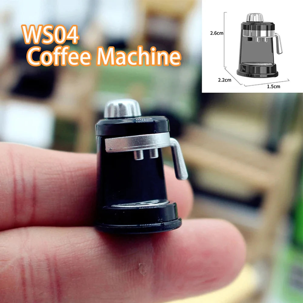 1:12 Scale Miniature Dollhouse Coffee Machine Accessories Blender Juicer Appliance Model Doll Furniture Play Mini Kitchen Toy
