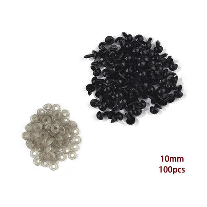 50/100pcs 5-20mm Black Plastic Safety Eyes For Toys Amigurumi Diy Kit Crafts TeddyBear Toy Eye For Doll Decoration Accessories