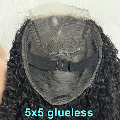 300% Density Burmese Curly Human Hair Wig 5x5 Transparent Lace Closure Glueless Pixie Curly Remy Human Hair Wig for Black Women