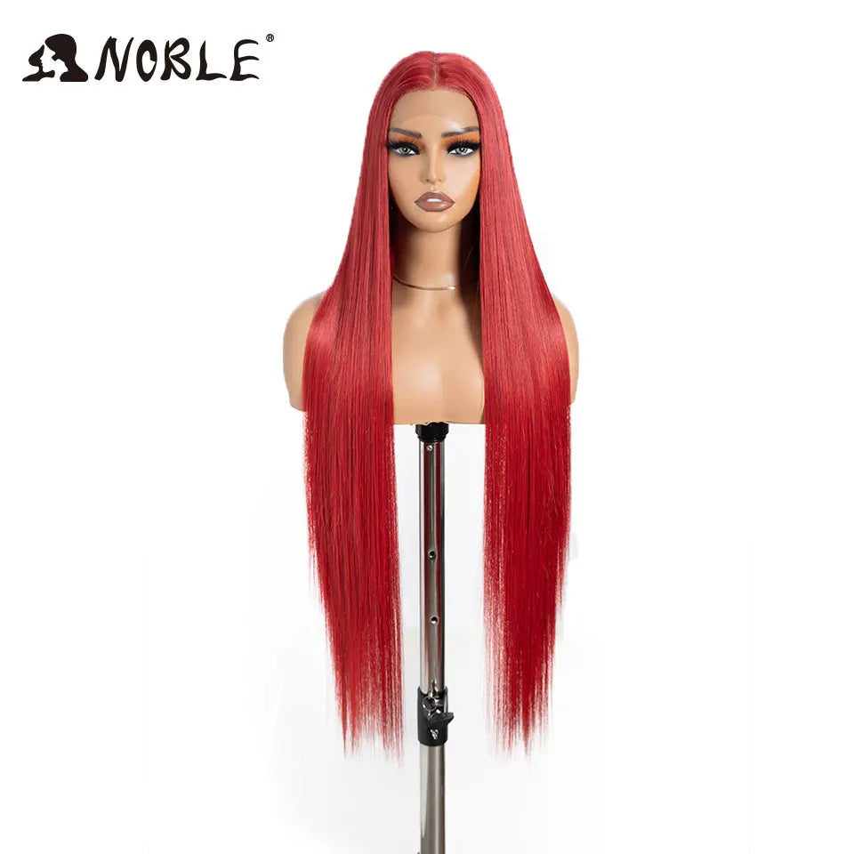 Noble Cosplay Wigs For Black Women Straight Synthetic Lace WIg 38 Inch Ombre Blonde Lace Wig Cosplay Blonde Synthetic Lace Wig