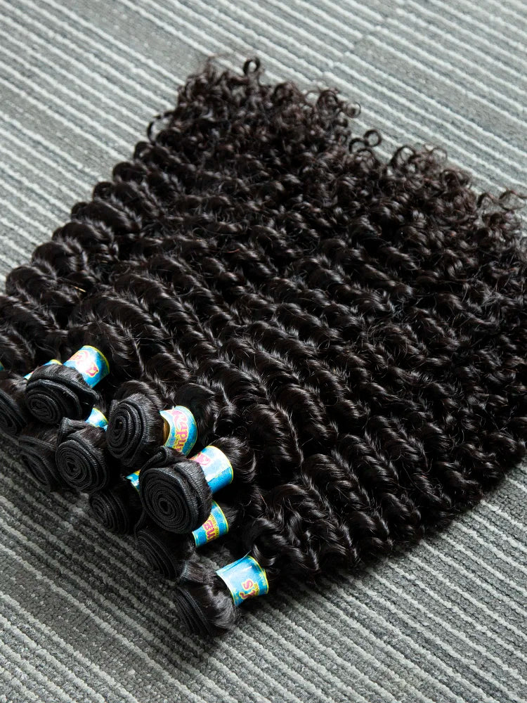 Burmese Loose Curly 100% Human Hair Bundles 30 34 Inch Deep Wave Bundles Human Hair Water Wave Remy Raw Extensions Hair Weave
