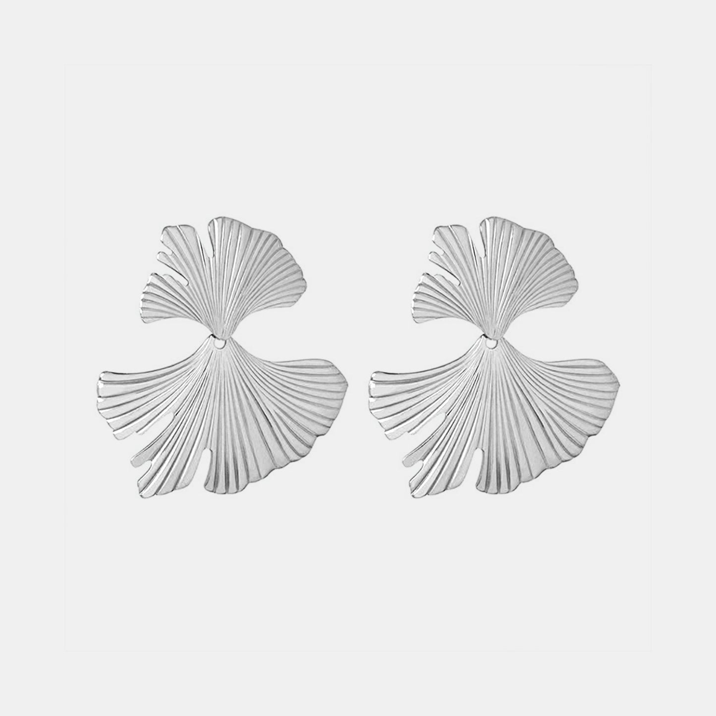 Ginkgo Biloba Design Stud Earrings