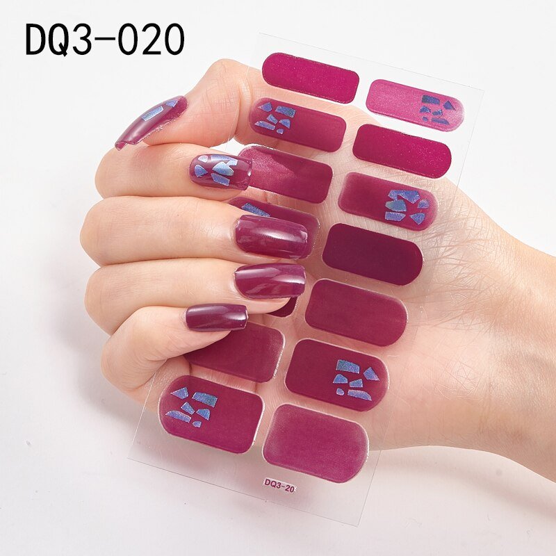 1 Sheet Glitter Series Powder Sequins Fashion Nail Art Stickers Collection Manicure DIY Nail Polish Strips Wraps for Party Decor - DunbiBeauty, LLC