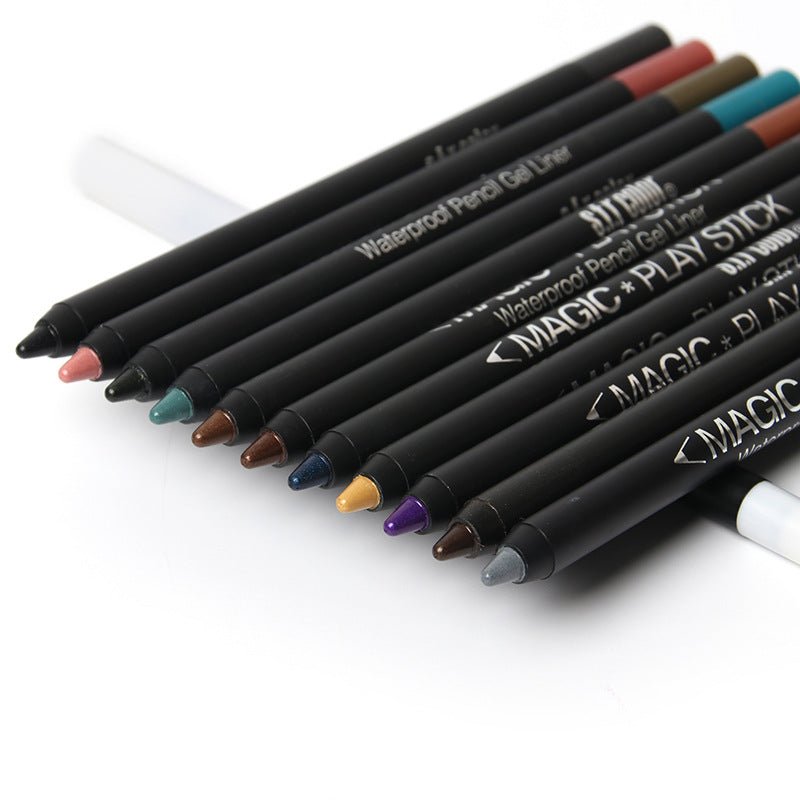 12 Color Eyeliner Pencil Pearl Eyes Lying Silkworm - DunbiBeauty, LLC