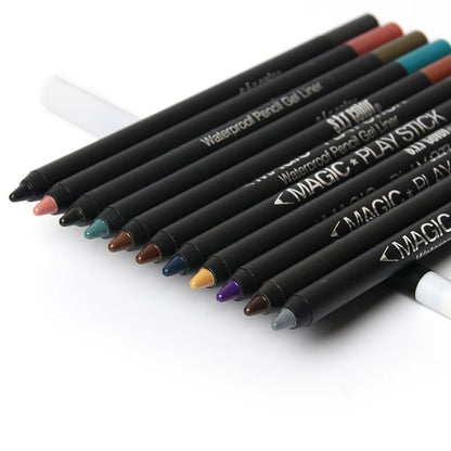 12 Color Eyeliner Pencil Pearl Eyes Lying Silkworm - DunbiBeauty, LLC