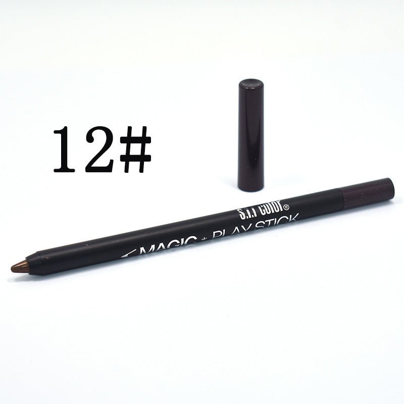 12 Color Eyeliner Pencil Pearl Eyes Lying Silkworm - DunbiBeauty, LLC