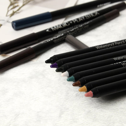 12 Color Eyeliner Pencil Pearl Eyes Lying Silkworm - DunbiBeauty, LLC