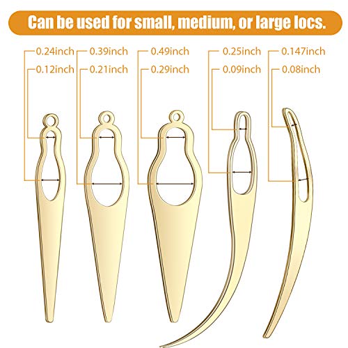 13 Pieces Dreadlocks Tool Set Includes 5 Pieces Latch Hook Crochet Needles, 3 Pieces Dreadlocks Crochet Hook and 5 Pieces Locking Hair Extensions Tool for Locs, Sisterlocks, Easyloc Hair - DunbiBeauty, LLC