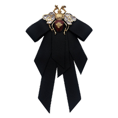 Rhinestone Bee Bow Tie Collar Zendrop