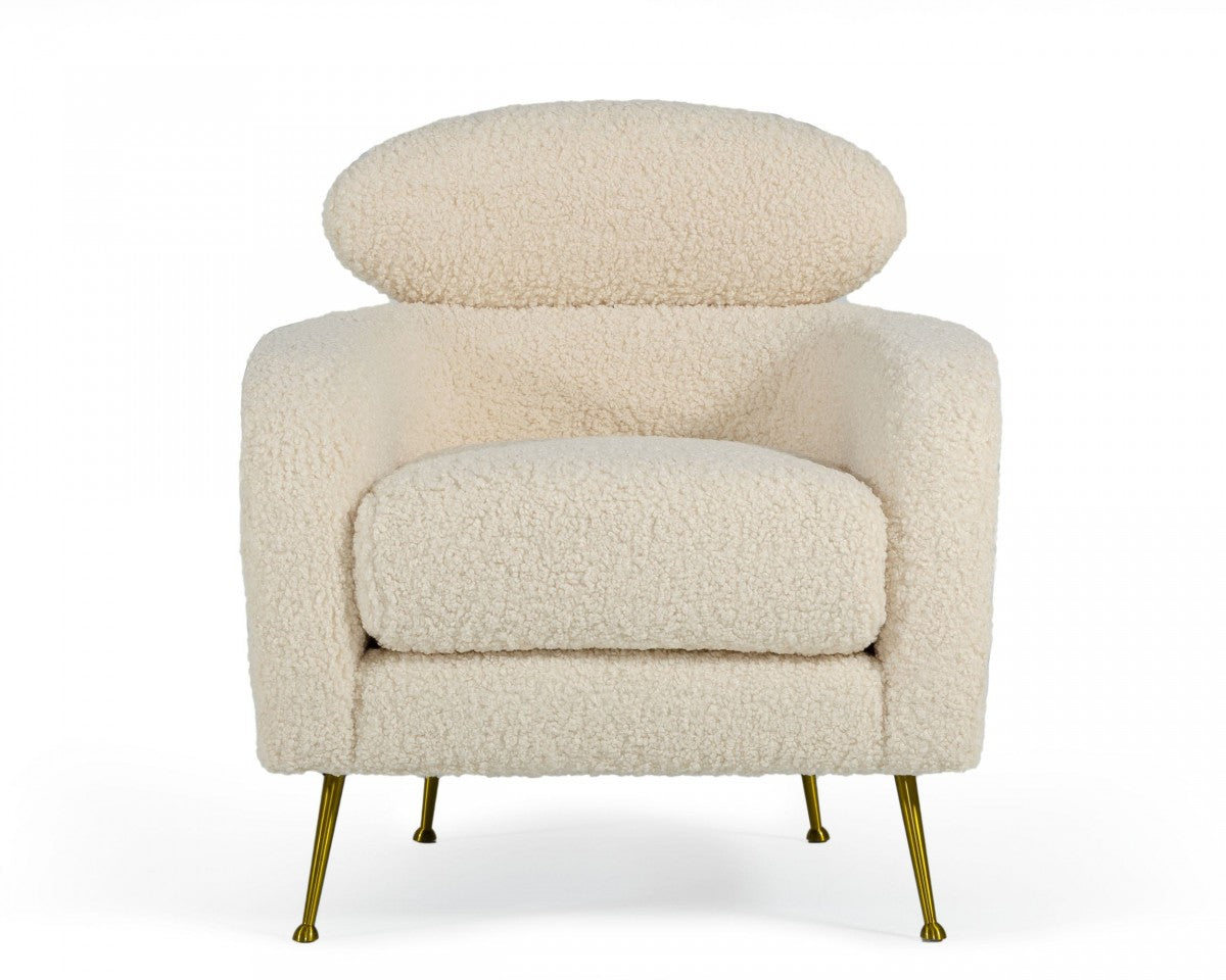 Modrest Altura Modern Faux Fur Lounge Chair