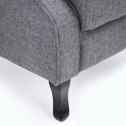 Fabric Wingback Recliner Chair for Living Room, Tufted Reading Chairs for Adults, Lazy Boy Recliners Chairs for Small Space,Lounge Chair(Grey)