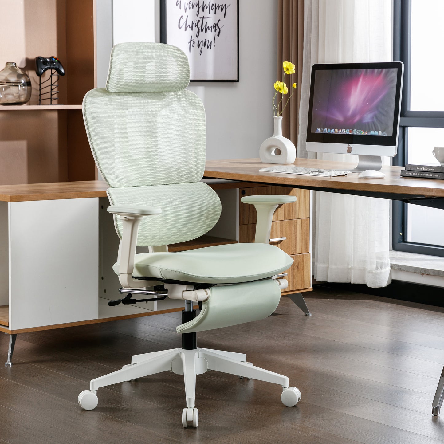 Ergonomic Mesh Office Chair with 2D Adjustable Armrest,High Back Desk Computer Chair,Ergonomic Office Chair with Wheels for Home &amp; Office