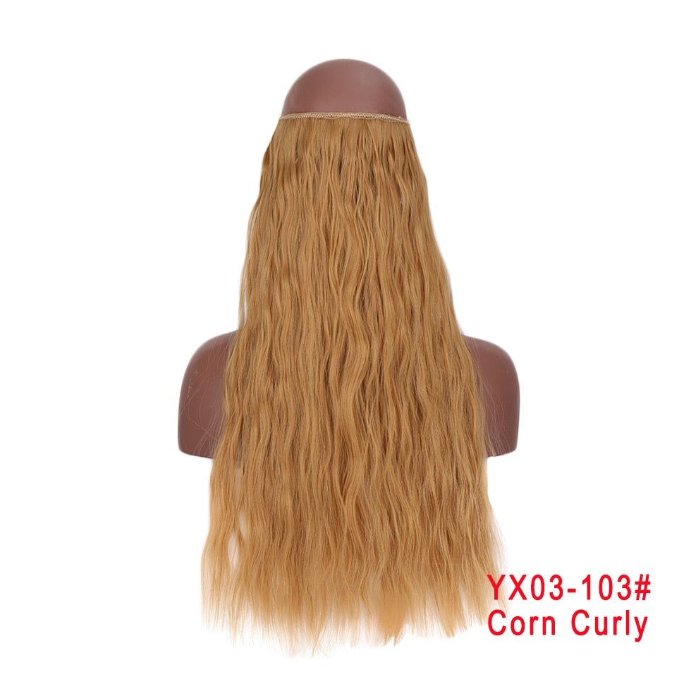 24 Inches Invisible Wire No Clips Hair Extension - DunbiBeauty, LLC