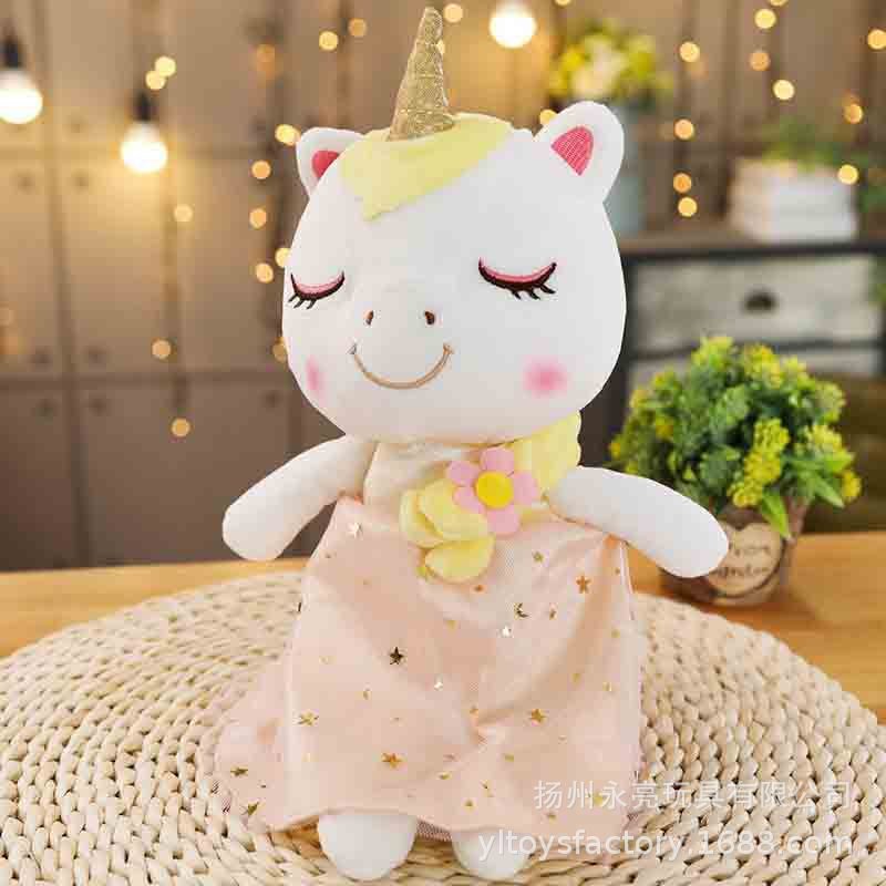 35cm New Kawaii Dress Unicorn Doll Plush Toy Cartoon Unicorn Japanese Girl Style Doll - DunbiBeauty, LLC