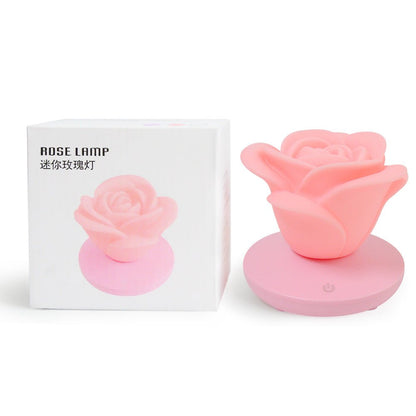 4 Colors Romantic Rose-shape Three Lighting Level Dimming Touch Night Light Valentine's Day Night Light - DunbiBeauty, LLC