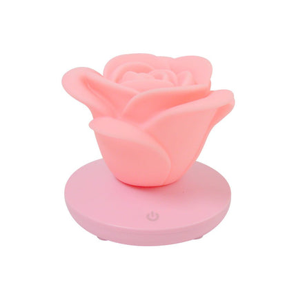 4 Colors Romantic Rose-shape Three Lighting Level Dimming Touch Night Light Valentine's Day Night Light - DunbiBeauty, LLC