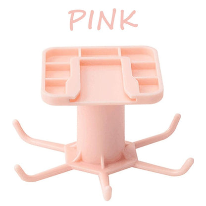 6 Hooks Kitchen Rack Kitchen Organizer Home Accessories 360 Degrees Rotating Cabinet Hanger Utensils For Kitchen Convenience - DunbiBeauty, LLC