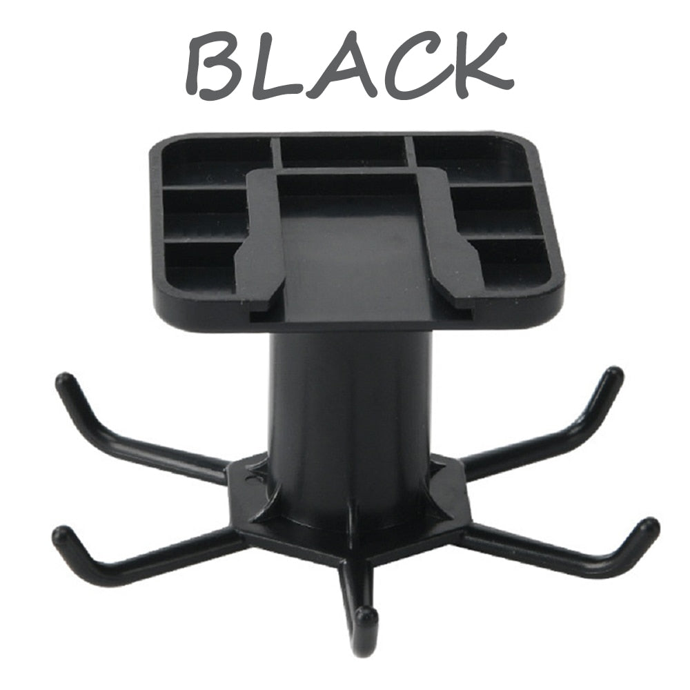 6 Hooks Kitchen Rack Kitchen Organizer Home Accessories 360 Degrees Rotating Cabinet Hanger Utensils For Kitchen Convenience - DunbiBeauty, LLC