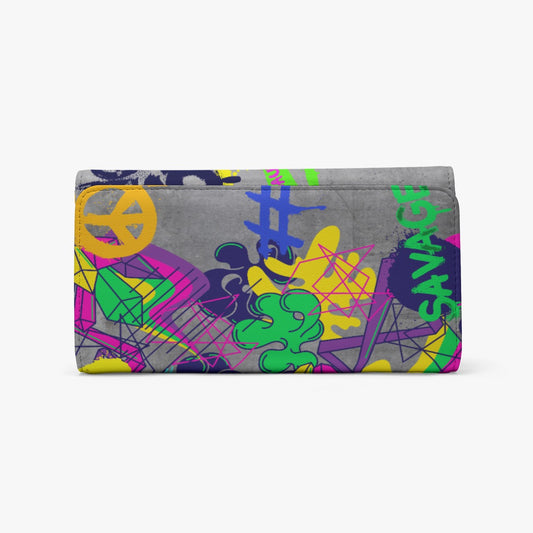 Foldable Wallet Graffiti, Paint, Art, Spray Painting, Don't Give Up, Inspirational, Motivational (Designed by Dunbi)