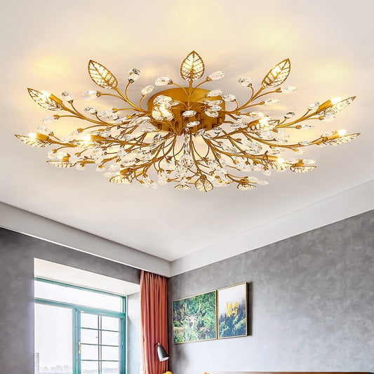 Modern Crystal Ceiling Chandelier Indoor Lighting Chandeliers Cristal Lustre For Living Room Bedroom Kitchen LED Fixture Lights Dsers