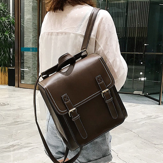 Women's Vintage Style PU Leather Bookbag Dsers