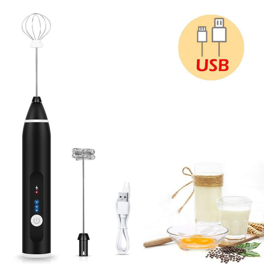 USB Electric Egg Whisk Automatic Handhold Foam Coffee Maker Egg Beater Cappuccino Frother Portable Kitchen Milk Cream Tool Dsers