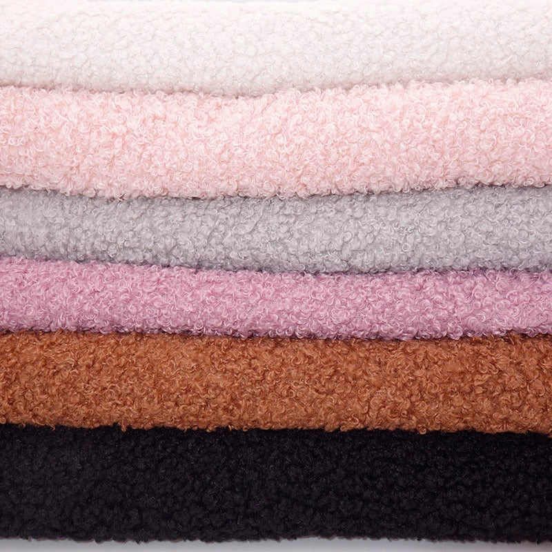 Coral Cotton Velvet Plush Fabric Soft Warm Doll Pet Clothes Glove Lining Thickened Lamb Wool Fabric Diy Sewing