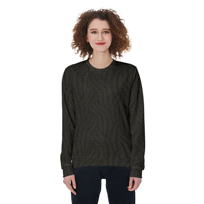 All-Over Print Women's Heavy Fleece Sweatshirt No Shave November Mock Sweater (Designed by Dunbi) - DunbiBeauty, LLC