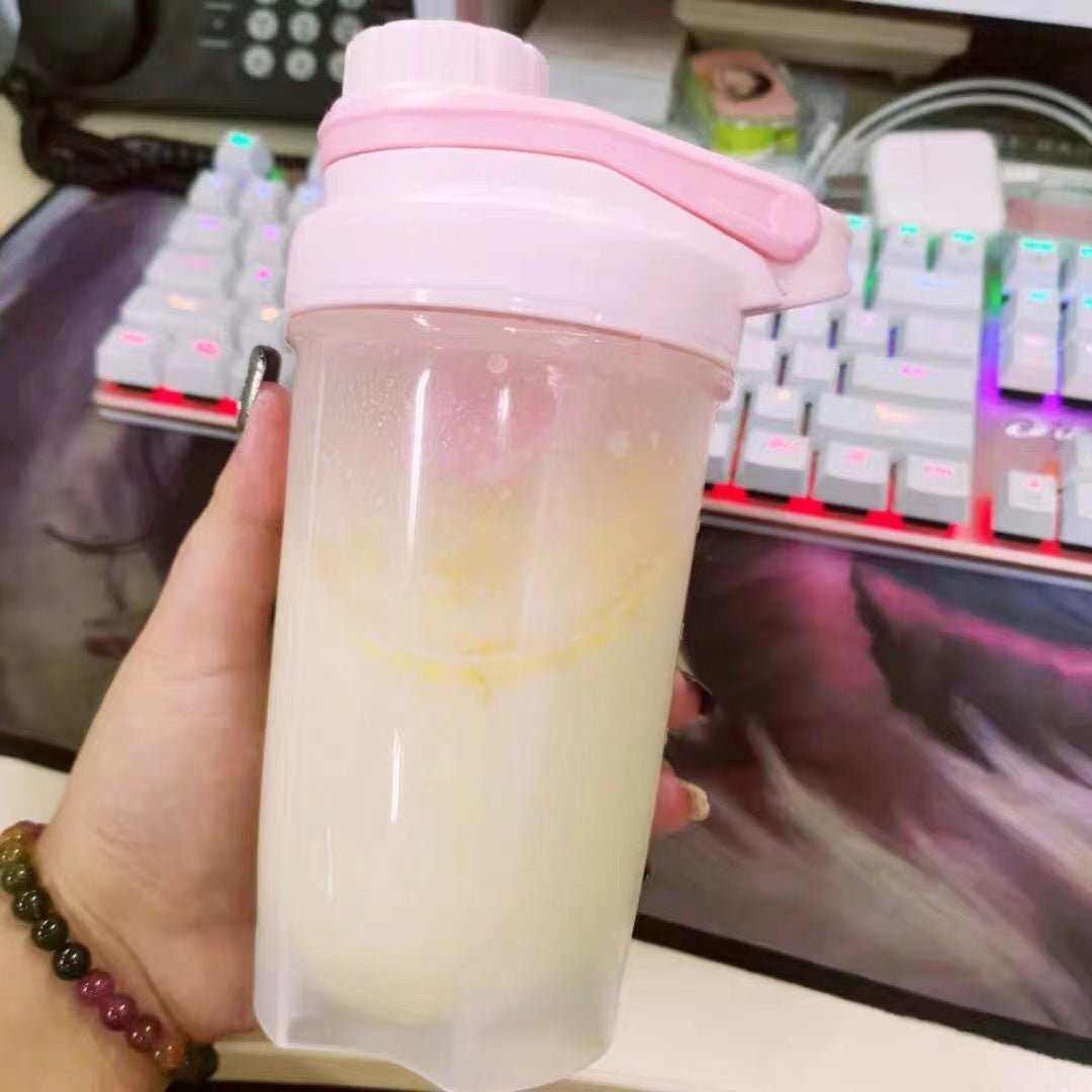 Blender Shaker Bottle With Scale Protein Shakes Leakproof For Powder Workout Gym Fitness Sport Mixing Cup Water Bottle Kitchen Gadgets - DunbiBeauty, LLC