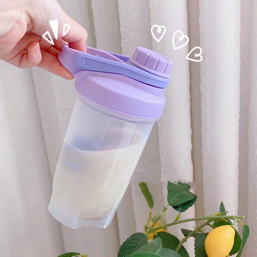 Blender Shaker Bottle With Scale Protein Shakes Leakproof For Powder Workout Gym Fitness Sport Mixing Cup Water Bottle Kitchen Gadgets - DunbiBeauty, LLC