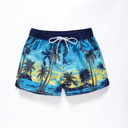 Blue Beach Shorts Quick Dry Swim Shorts Oversized Loose Boxer Shorts - DunbiBeauty, LLC