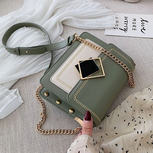 Chain Leather Crossbody Bags - DunbiBeauty, LLC
