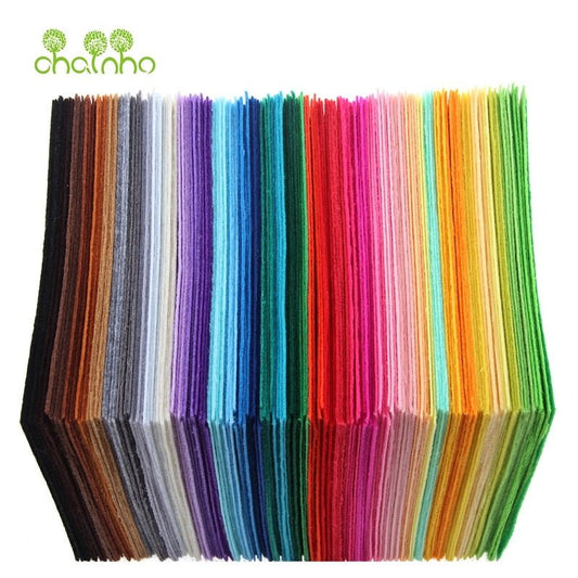 Chainho,Nonwoven Felt Fabric/1mm Thickness/Polyester Cloth of Home Decoration Bundle for Sewing Dolls &amp; Crafts/40pcs 15cm*15cm - DunbiBeauty, LLC