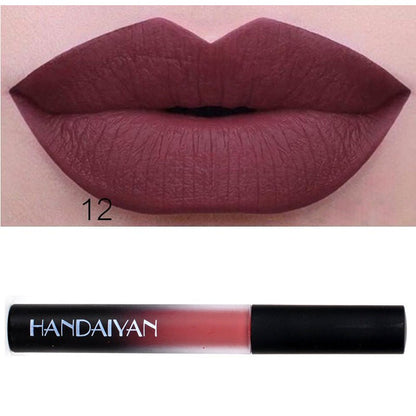 Charm color matte Velvet Matte Lip gloss lip matte glaze with matte lipstick liquid lasting authorization - DunbiBeauty, LLC