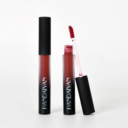 Charm color matte Velvet Matte Lip gloss lip matte glaze with matte lipstick liquid lasting authorization - DunbiBeauty, LLC