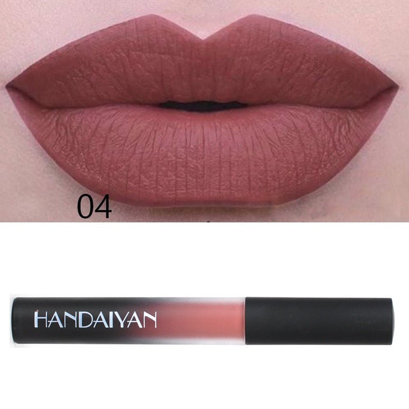 Charm color matte Velvet Matte Lip gloss lip matte glaze with matte lipstick liquid lasting authorization - DunbiBeauty, LLC