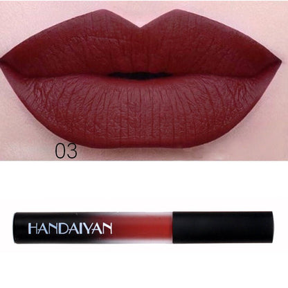 Charm color matte Velvet Matte Lip gloss lip matte glaze with matte lipstick liquid lasting authorization - DunbiBeauty, LLC