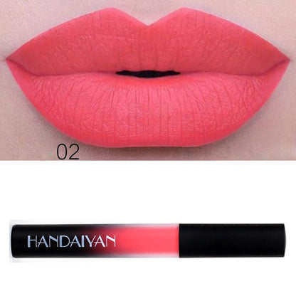 Charm color matte Velvet Matte Lip gloss lip matte glaze with matte lipstick liquid lasting authorization - DunbiBeauty, LLC